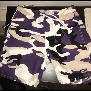 Obey purple camo shorts
